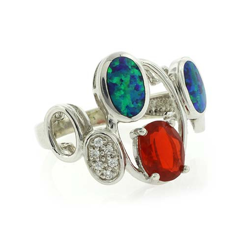Anillo de Plata con Opalo Genuino