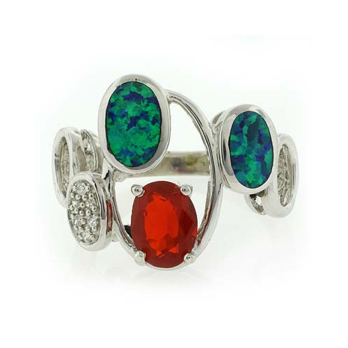 Anillo de Plata con Opalo Genuino