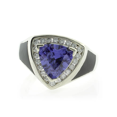 Anillo de Plata con Onix y Tanzanita