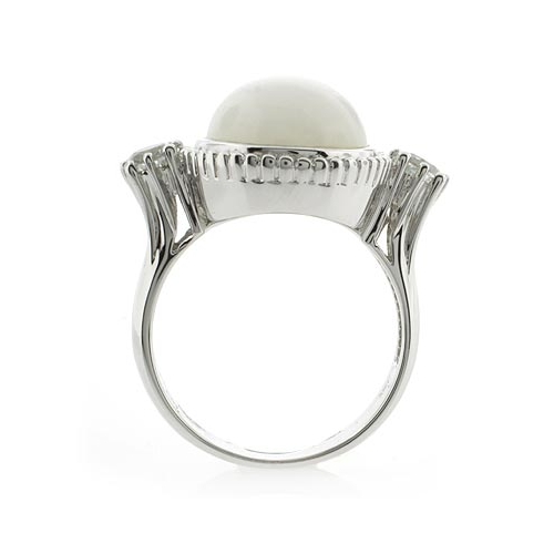 Hermoso Anillo de Plata con Jade y Amatista