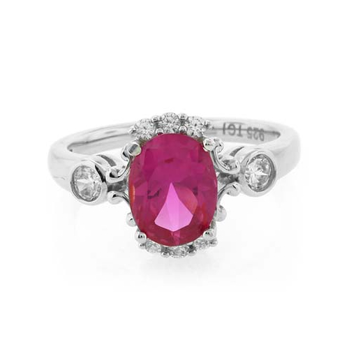 Precioso Anillo de Plata con Topacio Rosa