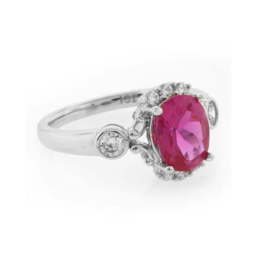 Precioso Anillo de Plata con Topacio Rosa