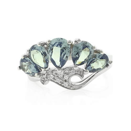 Precioso Anillo de Alejandrita Bicolor ( Morado a Rosa )