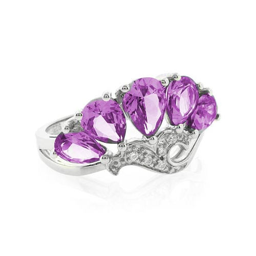 Precioso Anillo de Alejandrita Bicolor ( Morado a Rosa )