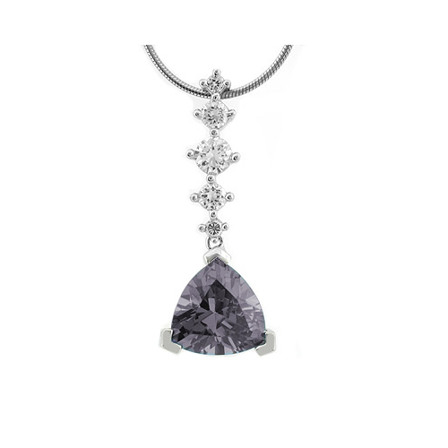 Colgante de Plata de Alejandrita Cambia de Color Azul a Púrpura