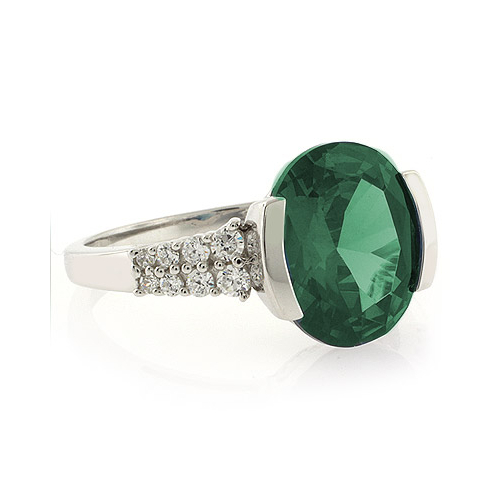 Anillo de Alejandrita ( Verde/Azul ) en Plata de Ley