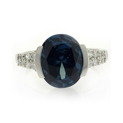 Anillo de Alejandrita ( Verde/Azul ) en Plata de Ley