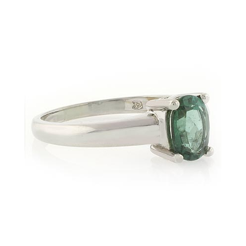 Anillo de Plata de Ley con Turmalina Verde
