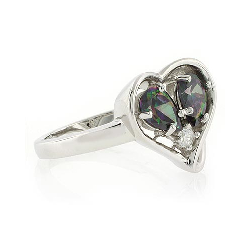 Hermoso Anillo de Plata con Topacio Místico