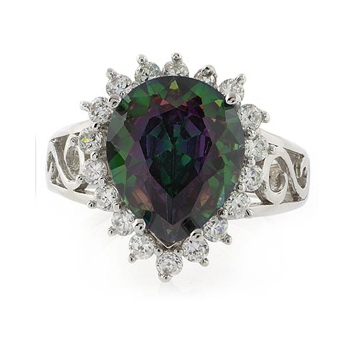 Magnifico Anillo de Plata con Topacio Místico