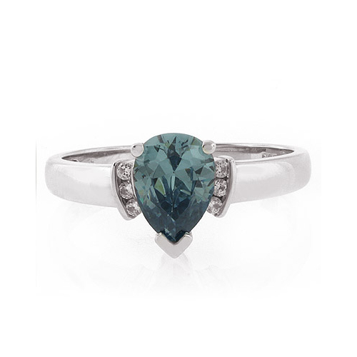 Anillo de Plata con Alejandrita en Corte de Pera