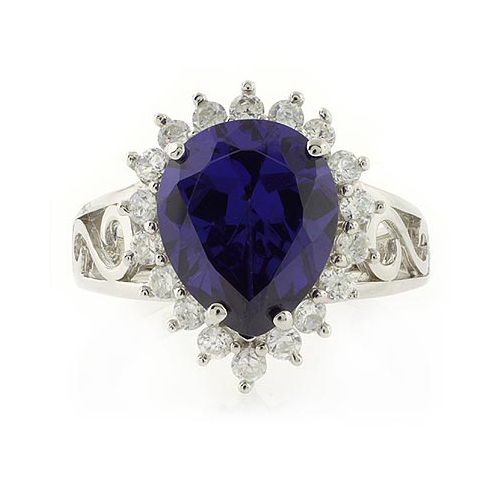 Anillo de Plata .925 y Zafiro