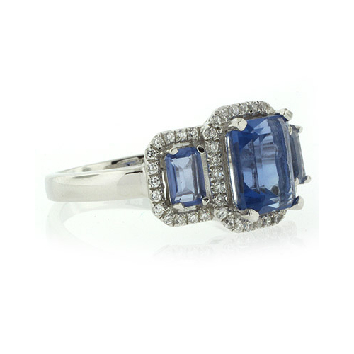 Anillo de Plata .925 con 3 Gemas de Alejandrita