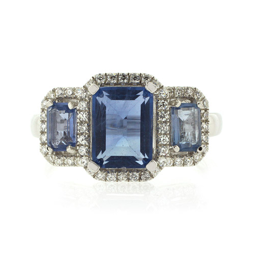Anillo de Plata .925 con 3 Gemas de Alejandrita