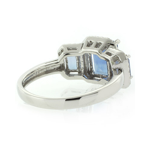 Anillo de Plata .925 con 3 Gemas de Alejandrita