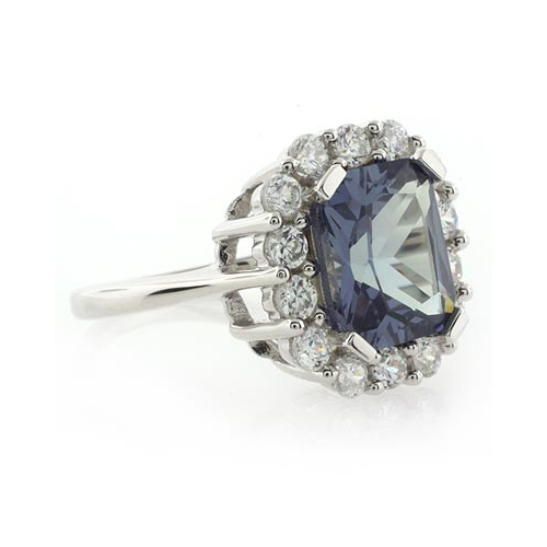 Anillo de Alejandrita ( Azul/Morado) en Plata .925