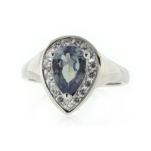 Anillo de Alejandrita Bicolor en Corte de Pera