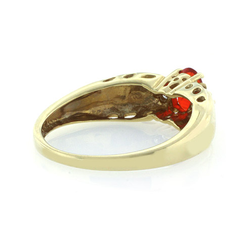 Anillo de Opalo de Fuego en Oro de 14K
