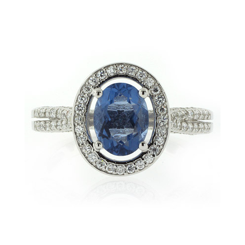 Anillo de Alejandrita Bicolor Azul a Morado