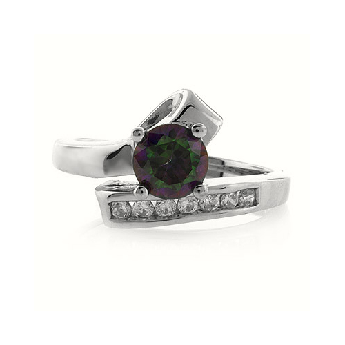 Anillo de Topacio Mistico en Plata Esterlina
