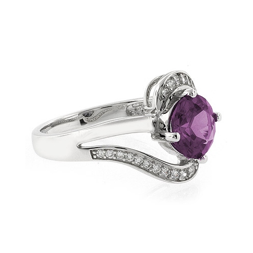 Hermoso Anillo de Plata de Ley con Alejandrita