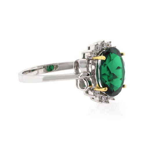 Precioso Anillo de Plata .925 con Esmeralda
