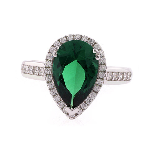 Anillo de Plata con Esmeralda de Alta Calidad