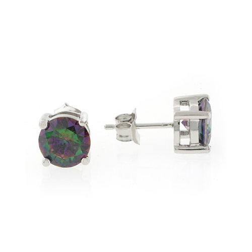 Aretes de Topacio Místico en Plata