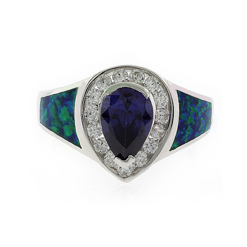 Anillo de Tanzanita y Opalo