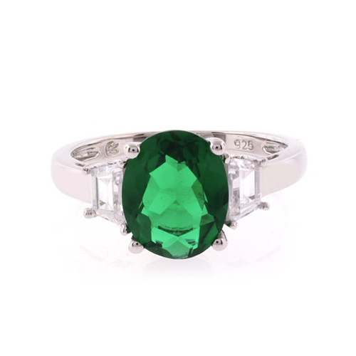 Anillo de Plata con una Joya de Esmeralda