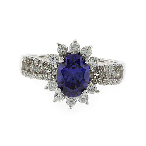 Anillo con Tanzanita en Plata de Ley