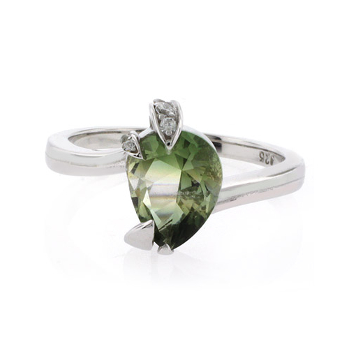 Anillo de Plata .925 con Turmalina en Corte de Pera