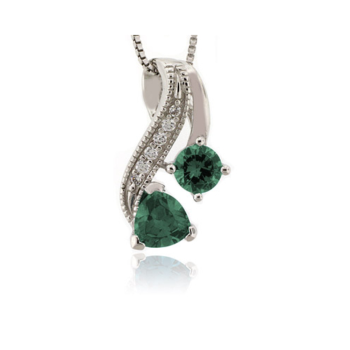 Dije de Plata .925 con 2 Piedras de Alejandrita