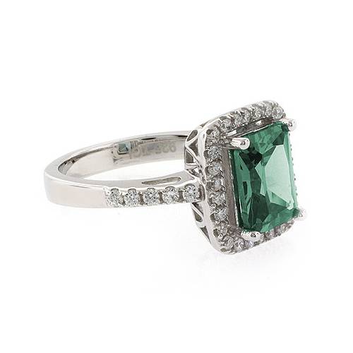 Anillo de Plata Fina de Ley con Alejandrita (Azul/ Verde)