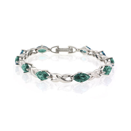 Pulsera de Plata .925 con Alejandrita (Azul/Verde)