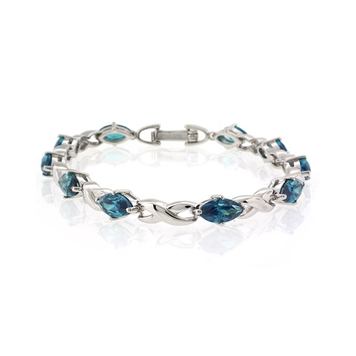 Pulsera de Plata .925 con Alejandrita (Azul/Verde)