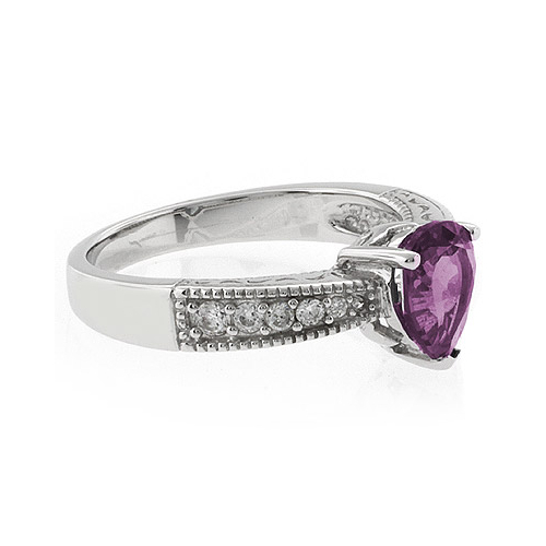 Anillo Alejandrita Con Piedra Talla Pera