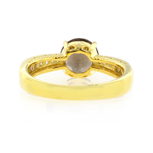 Anillo de Topacio con Baño de Oro