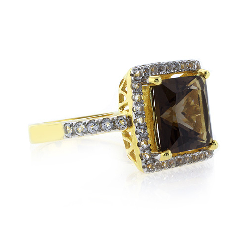 Authentic Smoked Topaz Sterling Silver Ring