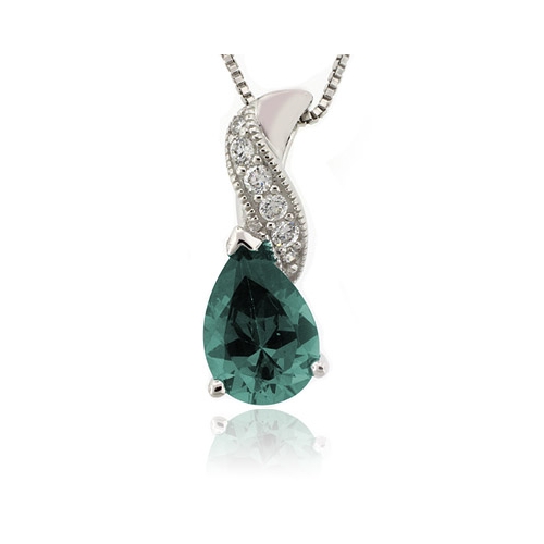 Dije de Alejandrita Bicolor en Plata Fina .925
