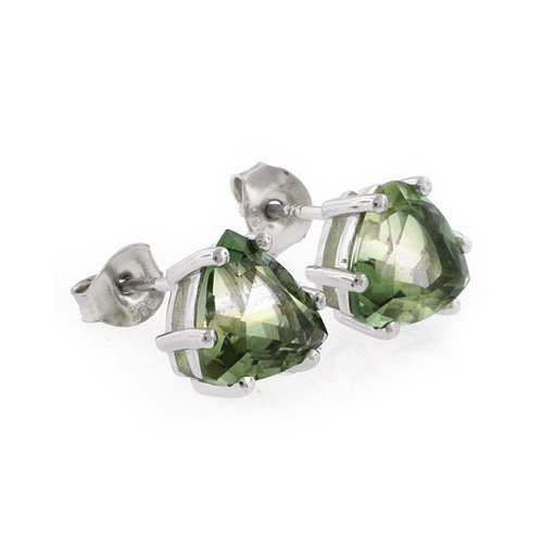 Aretes de Plata de Ley .925 con Turmalina