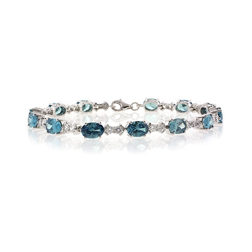 Pulsera de Plata de Ley .925 con Alejandrita Bicolor