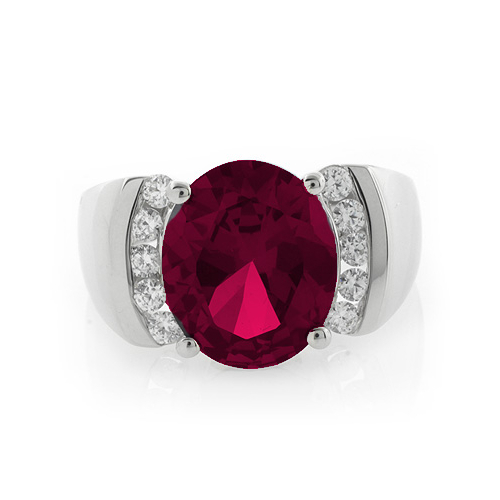 Magnifíco Anillo de Plata con una Gema de Ruby Rojo