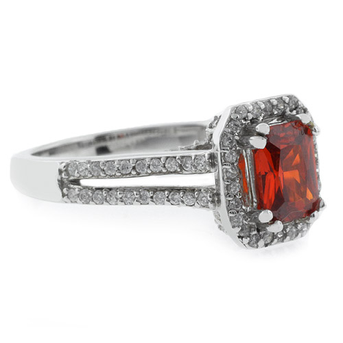Hermoso Anillo de Plata de Ley .925 con Ópalo de Fuego