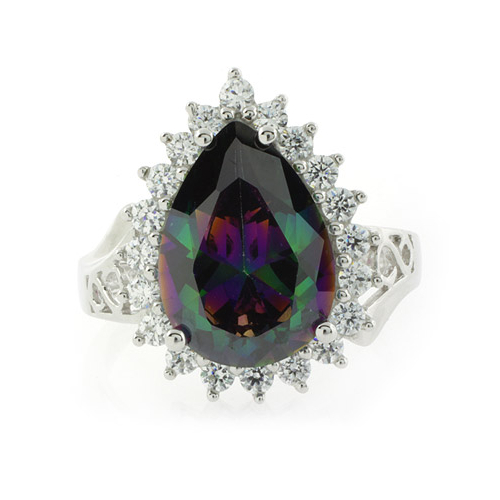 Anillo de Topacio Místico en Plata .925