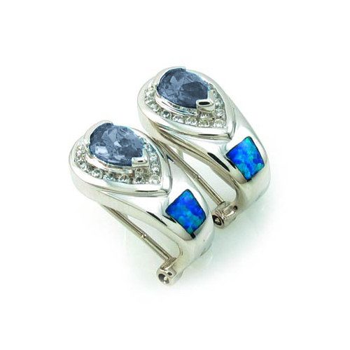 Aretes de Ópalo y Alejandrita en Plata .925