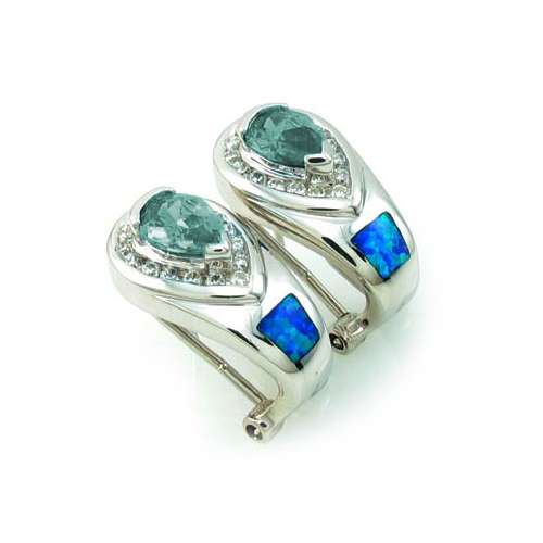 Aretes de Ópalo y Alejandrita en Plata .925