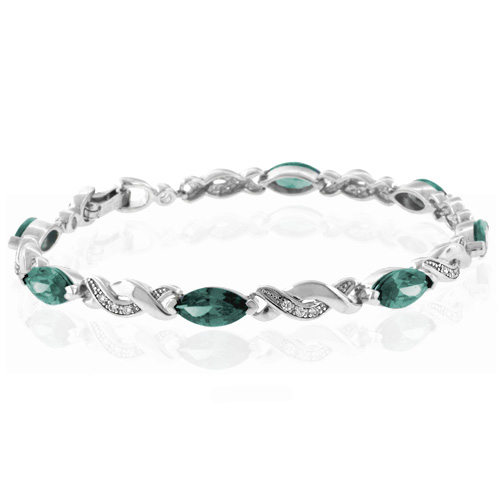Elegante Pulsera de Plata de Ley .925 con Alejandrita