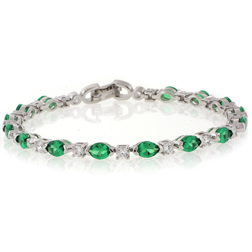 Pulsera de Plata .925 con Esmeraldas