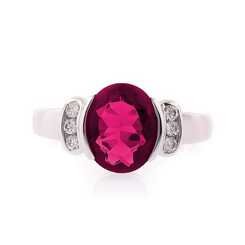 Hermoso Anillo de Plata .925 con Rubí Rojo
